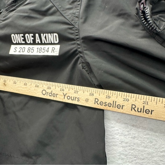 SMOKE RISE NY Cropped Black Windbreaker Full Zip Jacket SIZE SMALL NEW - Picture 2 of 11